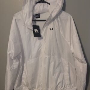 Under Armour White Rain Jacket Size Large
